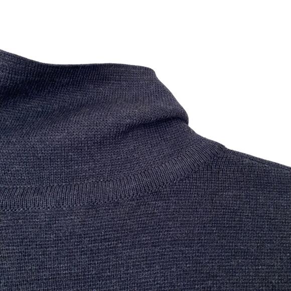 Gordon Henderson Vintage Merino Wool Sweater Navy Blue size large - Picture 6 of 8